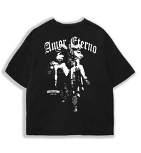 Load image into Gallery viewer, Peligro Amor Eterno Black Tee