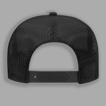 Load image into Gallery viewer, Black Old English Beta Trucker Hat