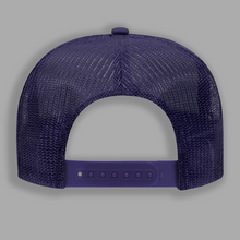 Load image into Gallery viewer, Purple Old English Beta Trucker Hat