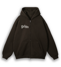 Load image into Gallery viewer, Peligro Brown Zip Up
