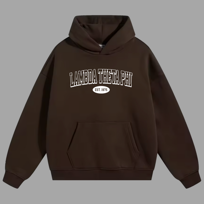 Lambda Theta Phi College Block Brown Hoodie
