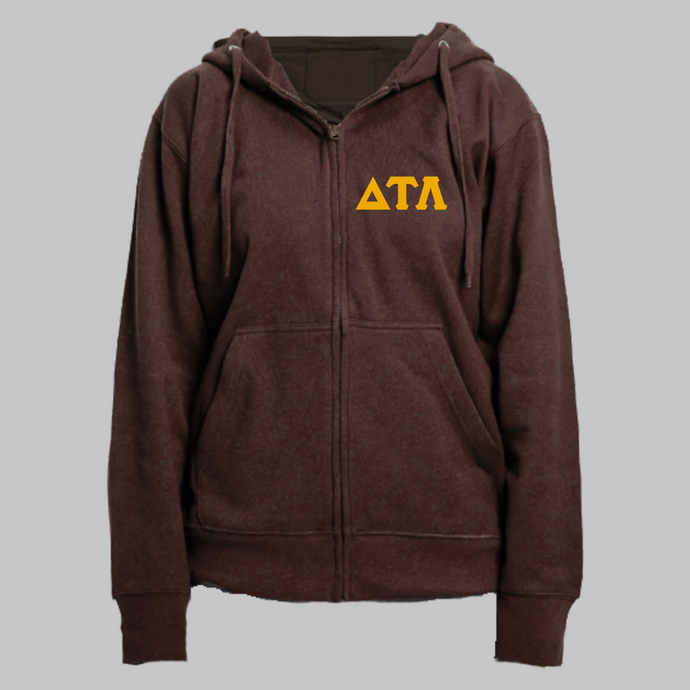 ΔΤΛ Brown Zip Up