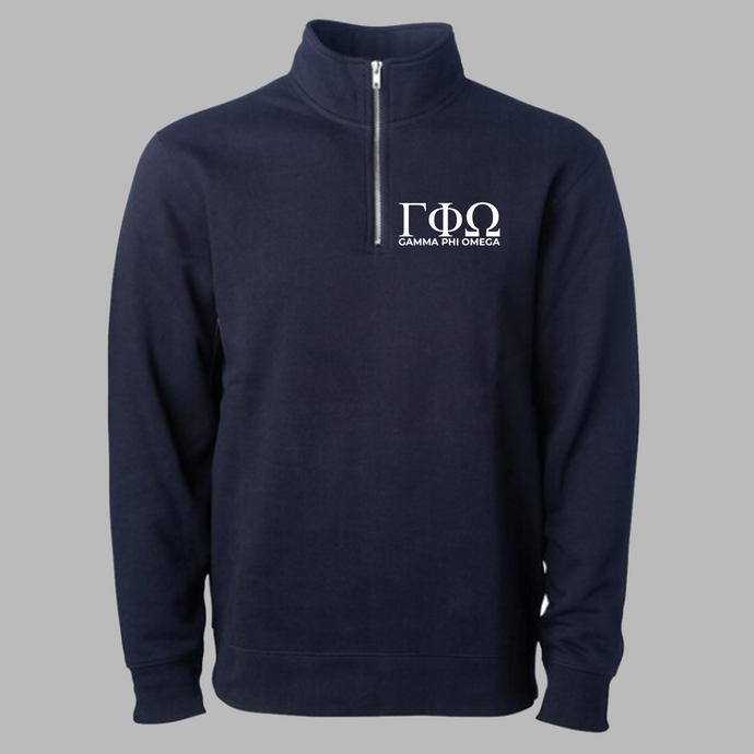 ΓΦΩ Navy 1/4 Zip Up