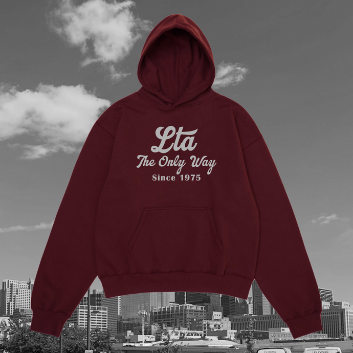 LTA The Only Way Burgundy Hoodie