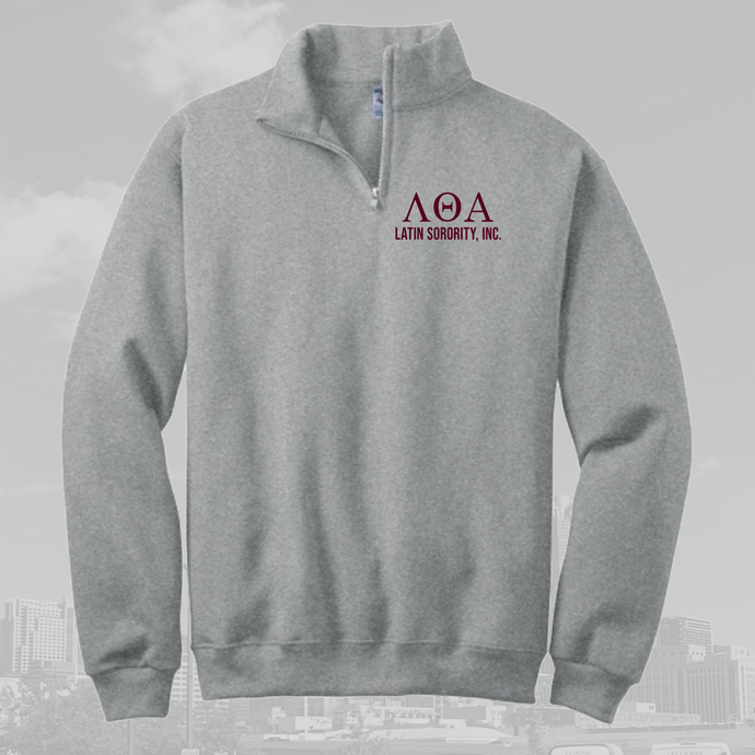 ΛΘΑ Grey 1/4 Zip Up