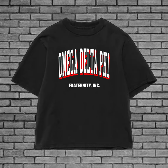 Omega Delta Phi Heavyweight Black T-Shirt