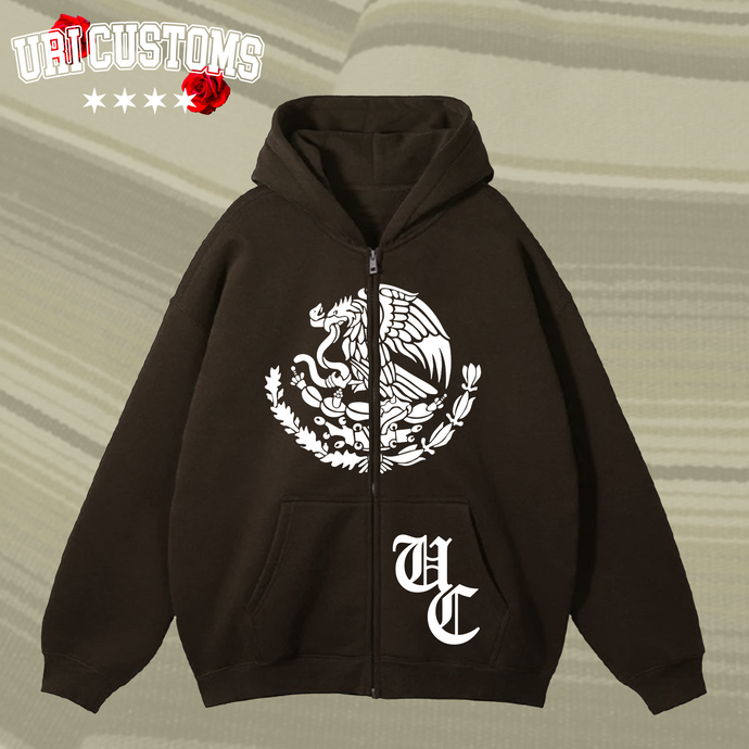 Coffee Brown Aguila Zip Up