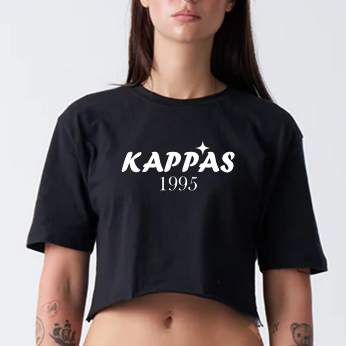 Kappas 1995 Combed Cotton Crop Top T-Shirt