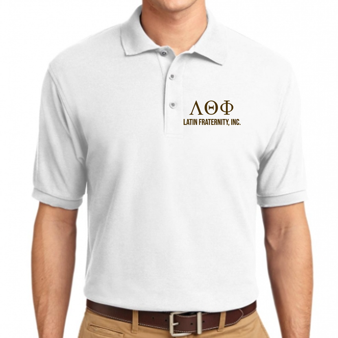 White Lambda Polo