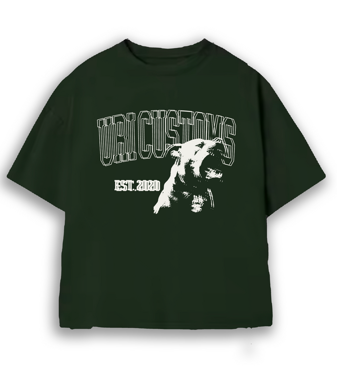 BLURRED Uri Customs Peligro Heavyweight Green Tee