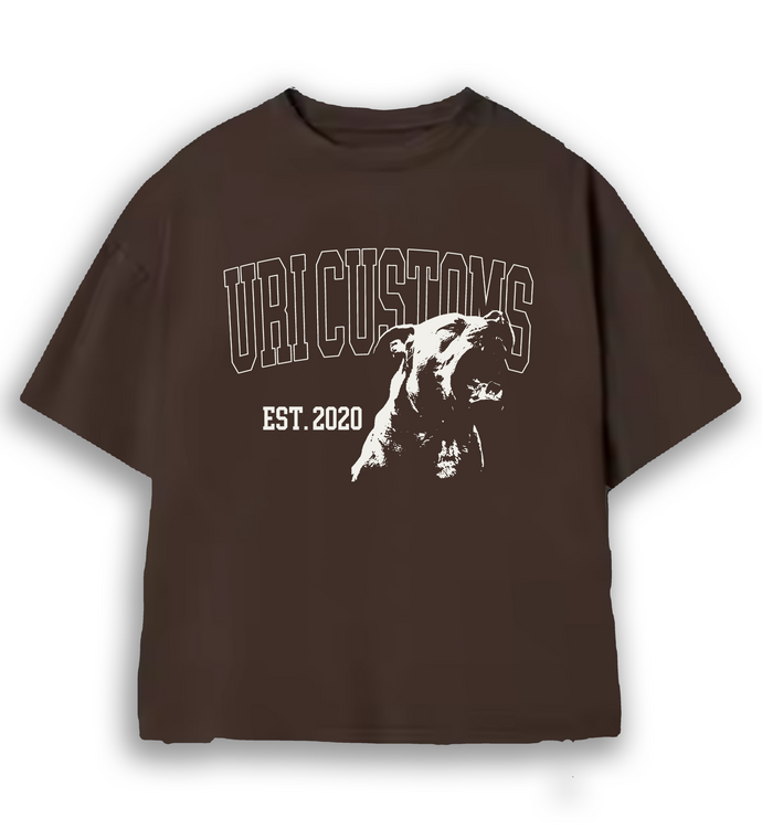 Uri Customs Peligro Heavyweight Brown Tee