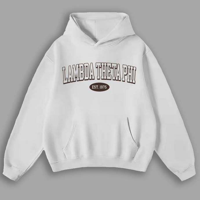 Lambda Theta Phi College Block White Hoodie