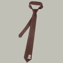Load image into Gallery viewer, Lambda Brown Neck Tie
