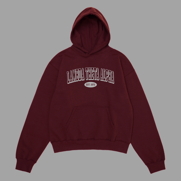Lambda Theta Alpha Burgundy College Block Hoodie