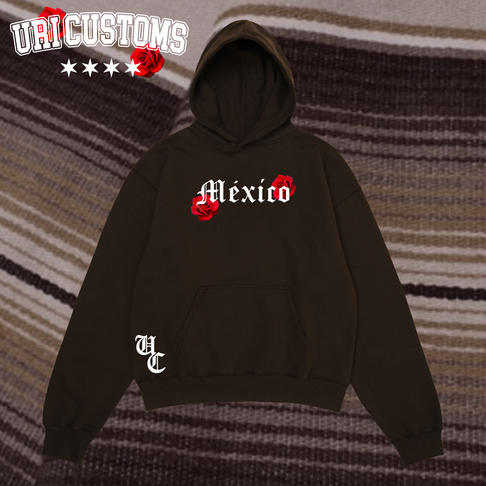 Mexico Rose Brown Hoodie