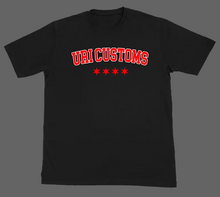 Load image into Gallery viewer, Black Uri Customs Alternate Logo Tee
